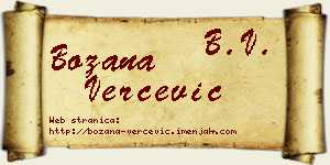 Božana Verčević vizit kartica